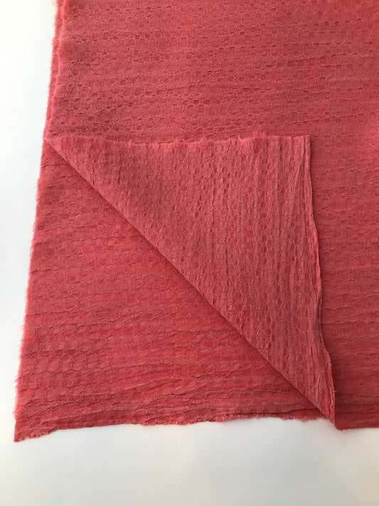 Cupro Rayon, Dobby Weave, Pink Honeycomb
