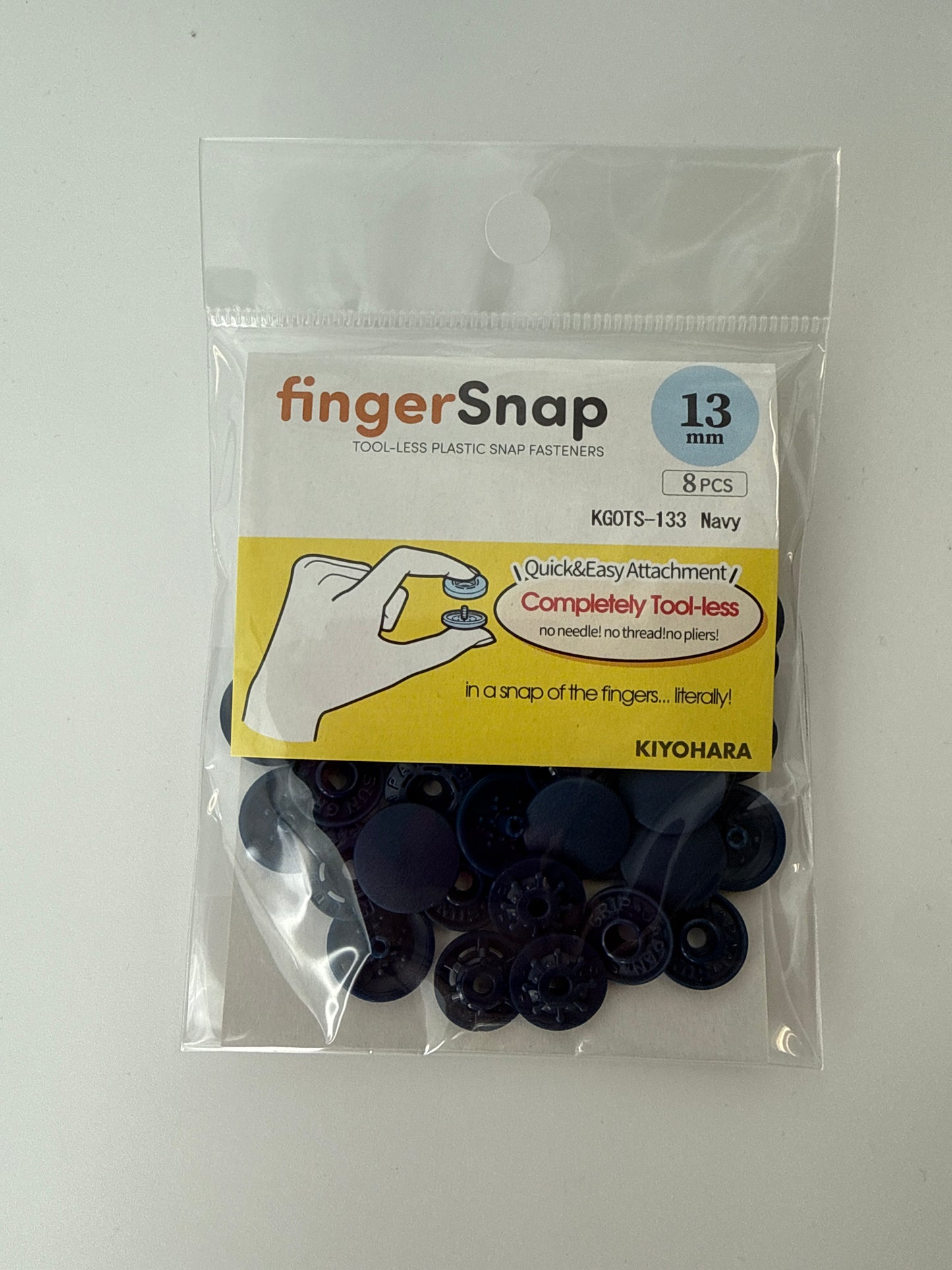 Tool-less Plastic Snaps, Navy