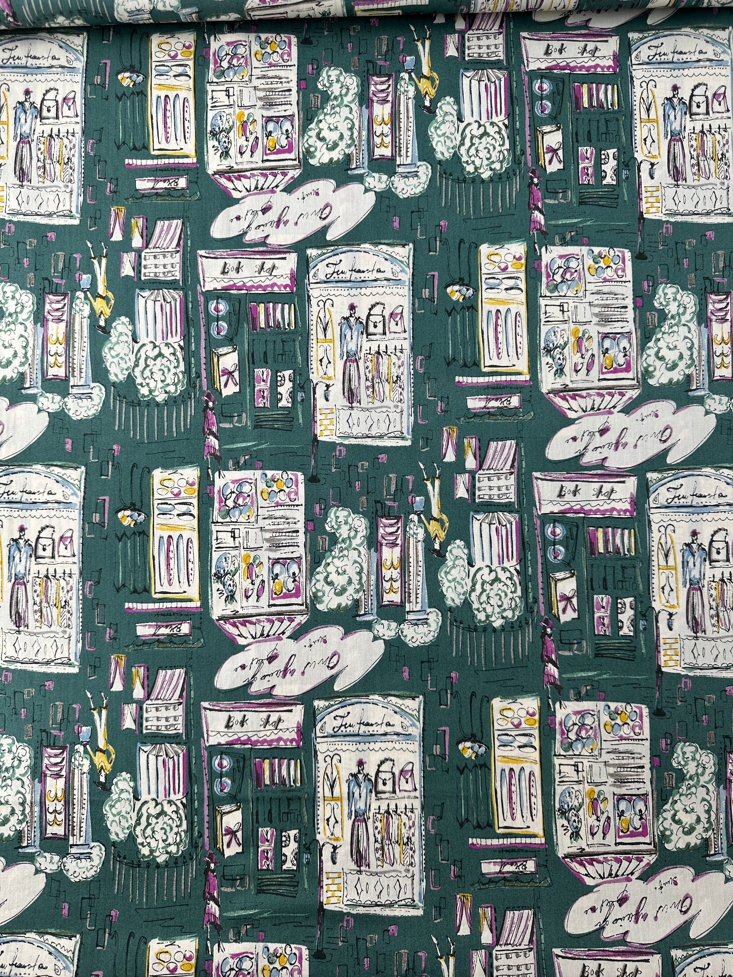 Japanese Cotton Broadcloth, La Boutique Print