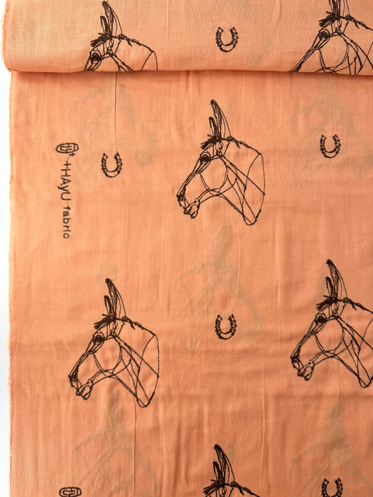 Kokka Cotton Double Gauze, HAyU Horse