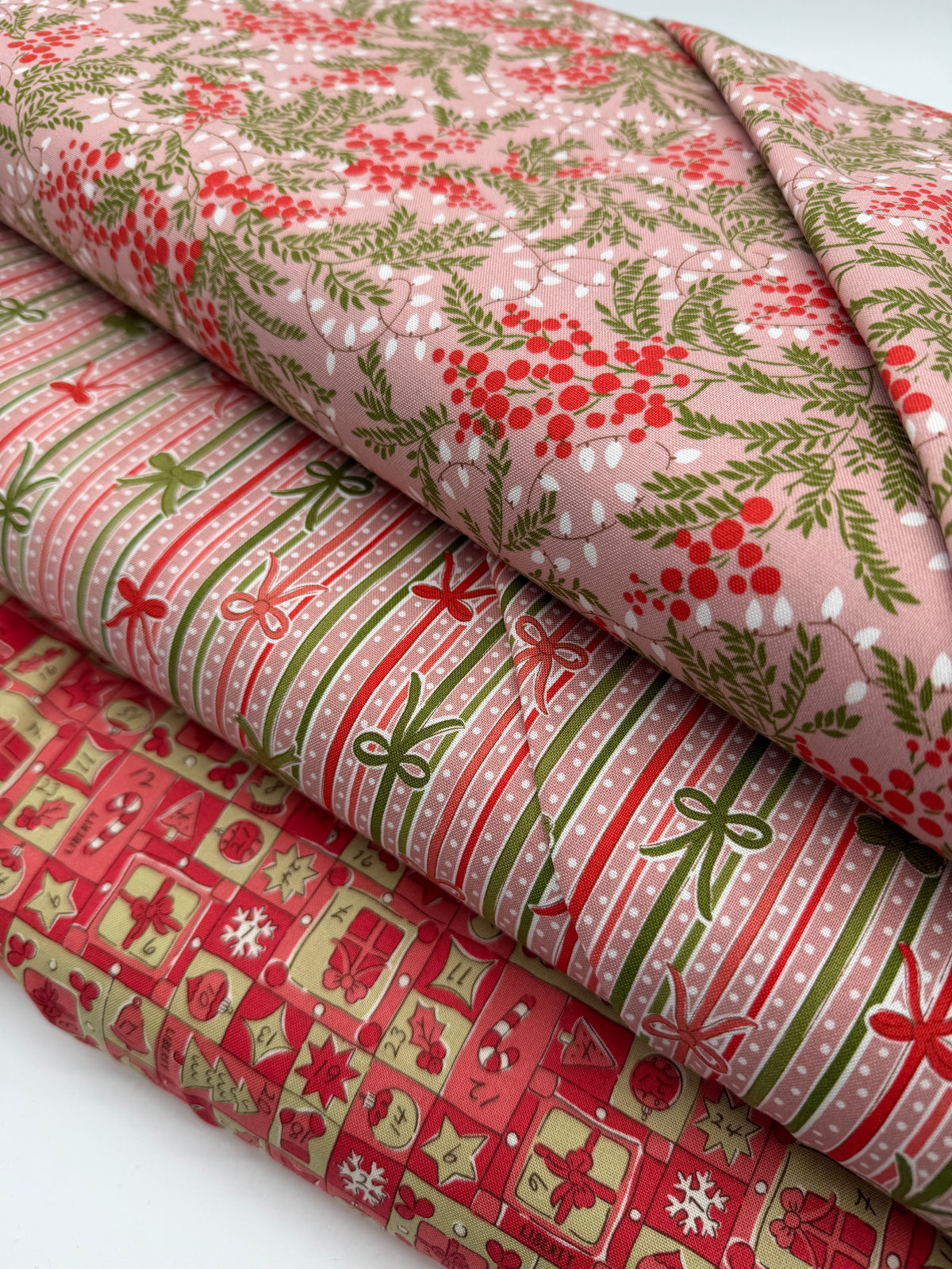 Liberty of London Cotton Sheeting, Festive Magic - Festive Store Red