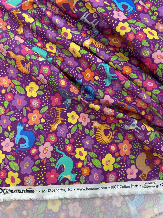 Cotton Sheeting, Cheeto and Friends, Purple
