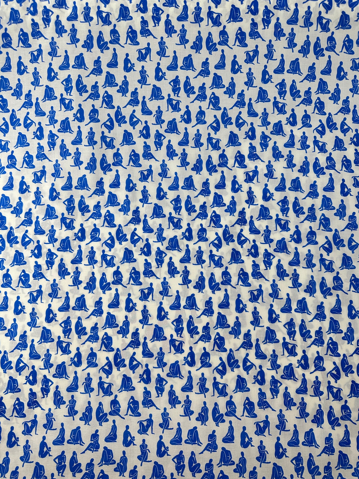 Italian Cotton Lawn, Blue Muse Silhouettes