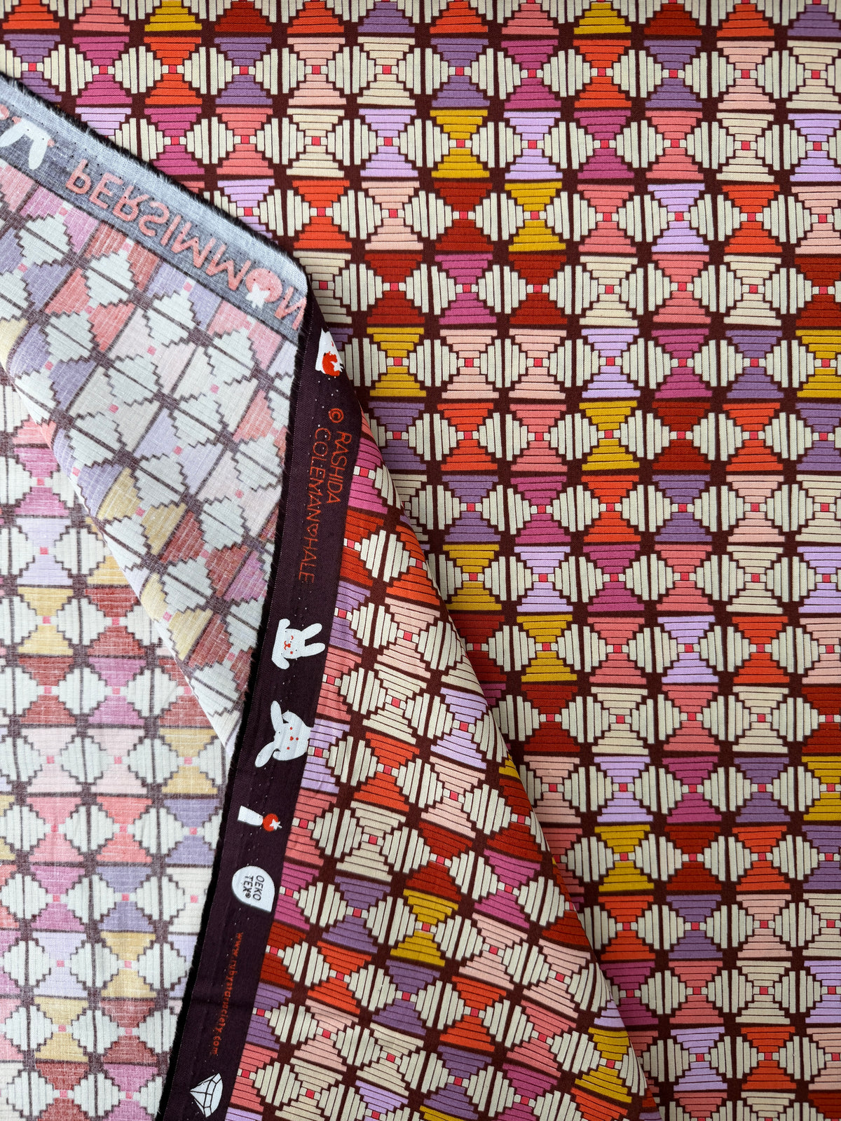 Ruby Star Society Cotton Sheeting, Persimmon - Courthouse Steps - Cranberry