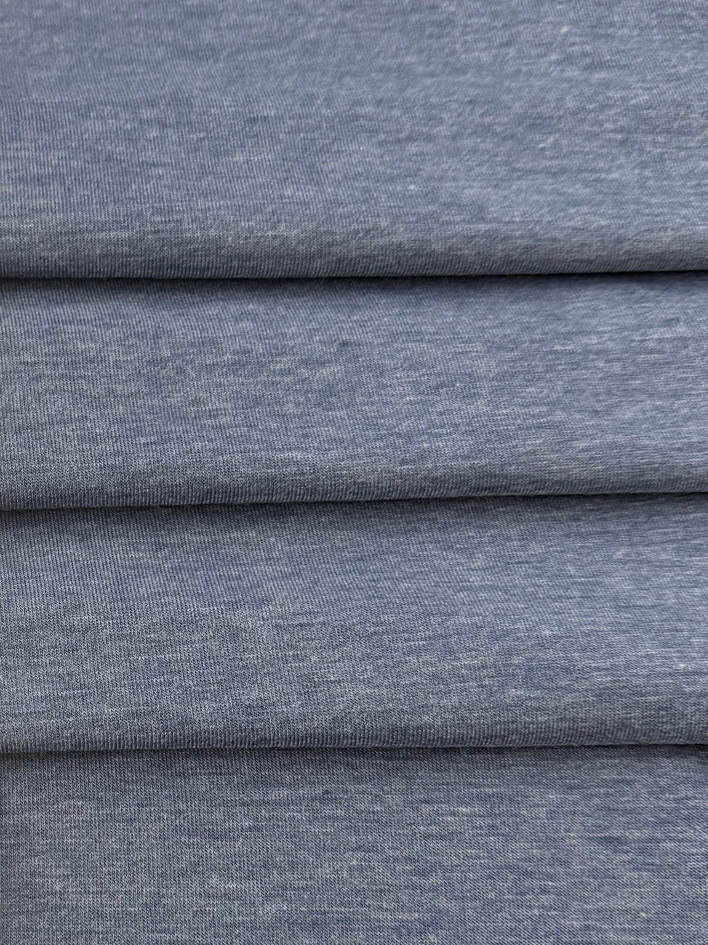 Rayon/Polyester/Spandex Single Jersey, 185 gsm - Denim Melange