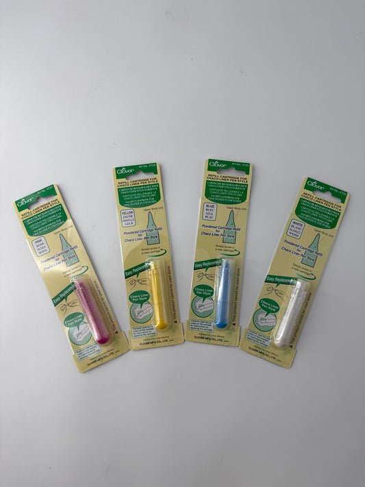 Clover Chaco Liner Refill Cartridge, Pink-Yellow-Blue-White