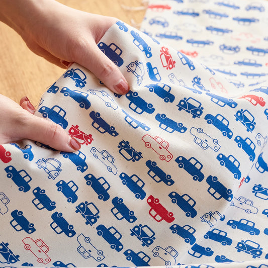 Kokka Cotton Oxford, Simply Palette Car Print