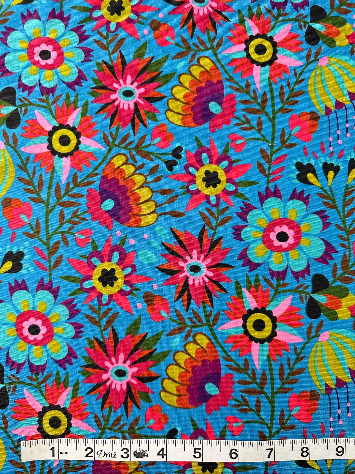 Anna Maria Cotton Sheeting, Allegory, Charmed in Azul