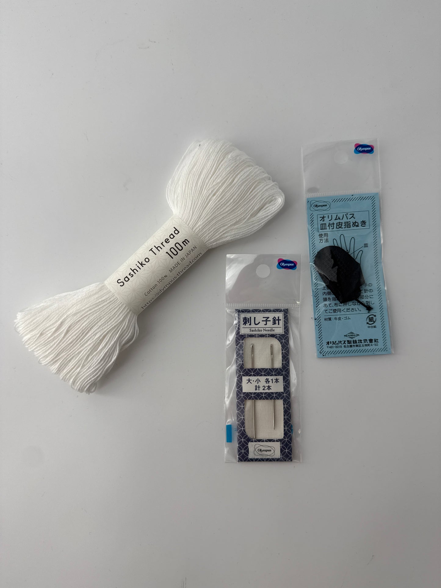 Sashiko Mending Kit, Blue, 6 patterns