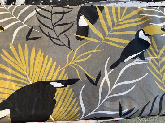 Cotton/Silk Voile, Toucan Print
