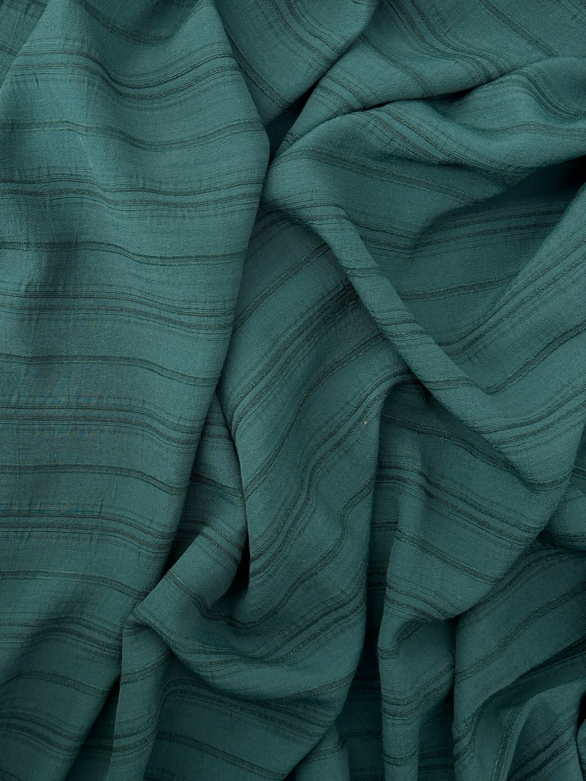 Rayon Jacquard, Horizontal Stripe - Forest Green