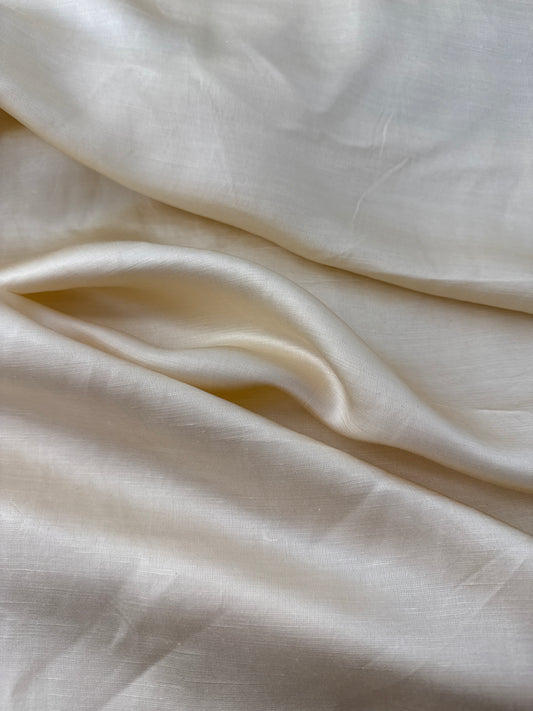 Linen/Viscose Plain Weave, Cream