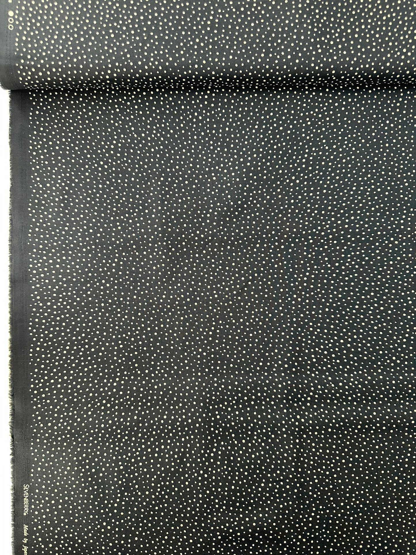 Sevenberry Cotton Lawn, Dots & Stripes - Navy