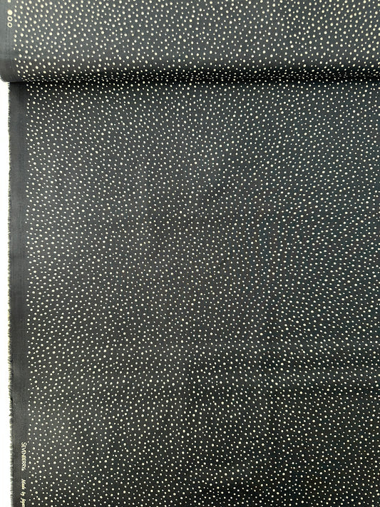 Sevenberry Cotton Lawn, Dots & Stripes - Navy