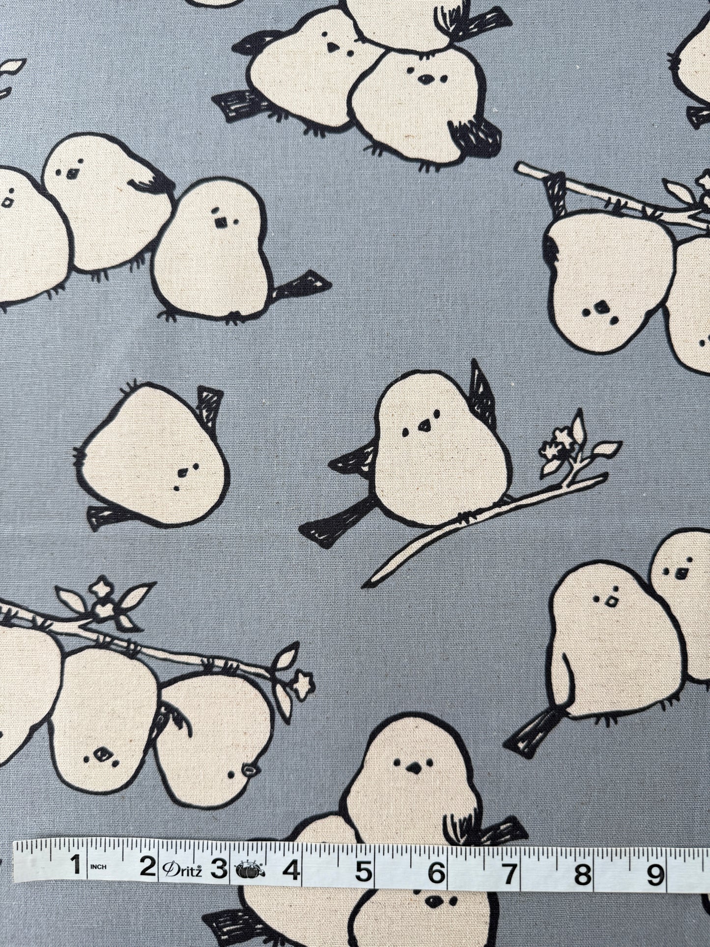 Kokka Cotton Canvas, Simply Animal - Shima Enaga Birds