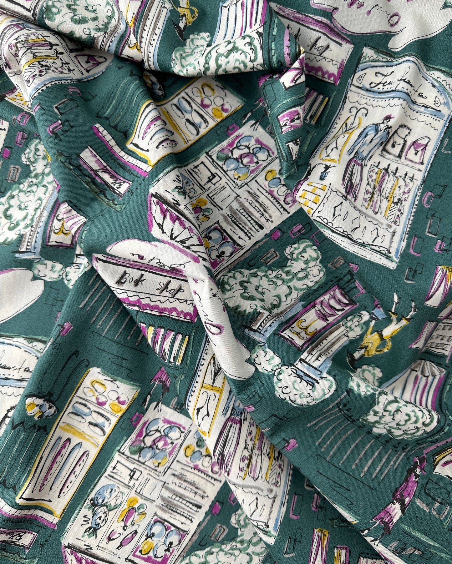 Japanese Cotton Broadcloth, La Boutique Print