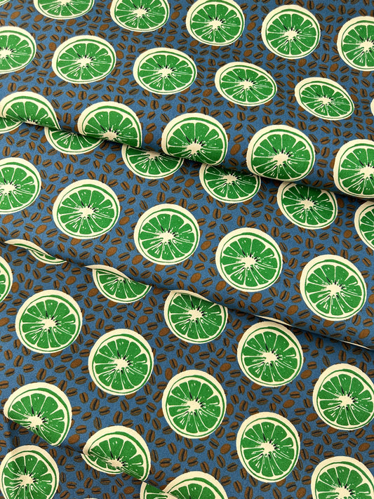 Sevenberry Cotton Poplin, Citrus Coffeebeans – Kelly Green