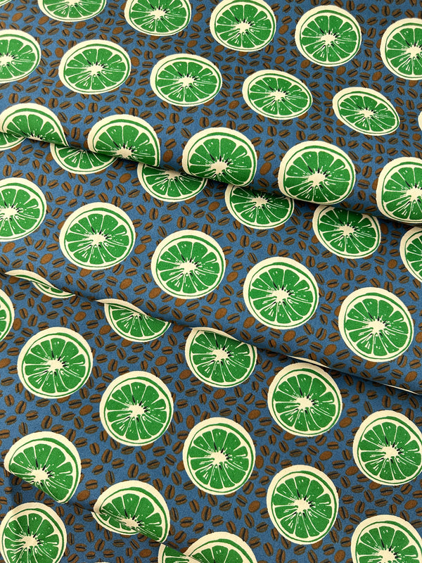 Sevenberry Cotton Poplin, Citrus Coffeebeans – Kelly Green