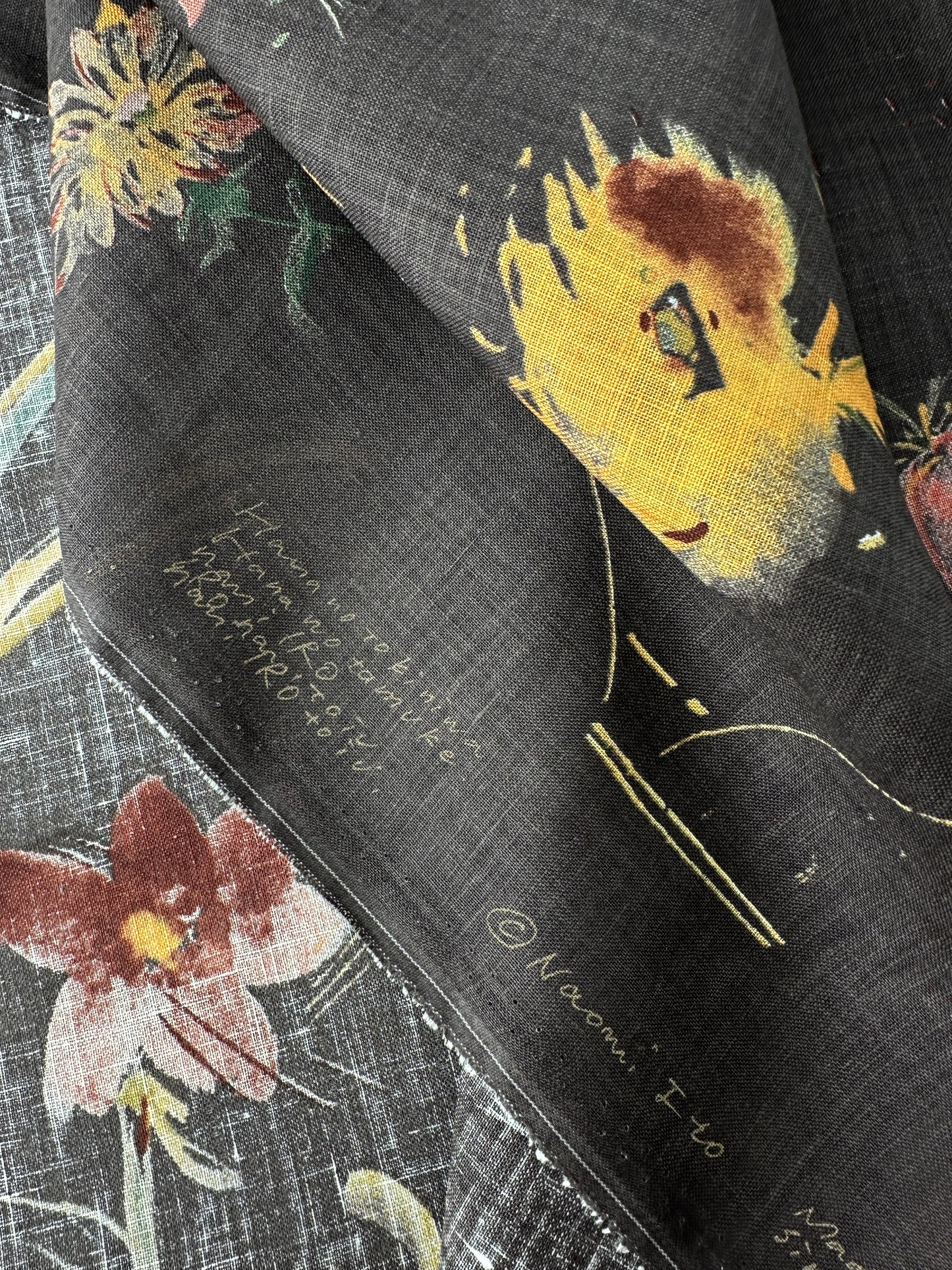 nani IRO Linen Sheeting, Hana no toki niwa