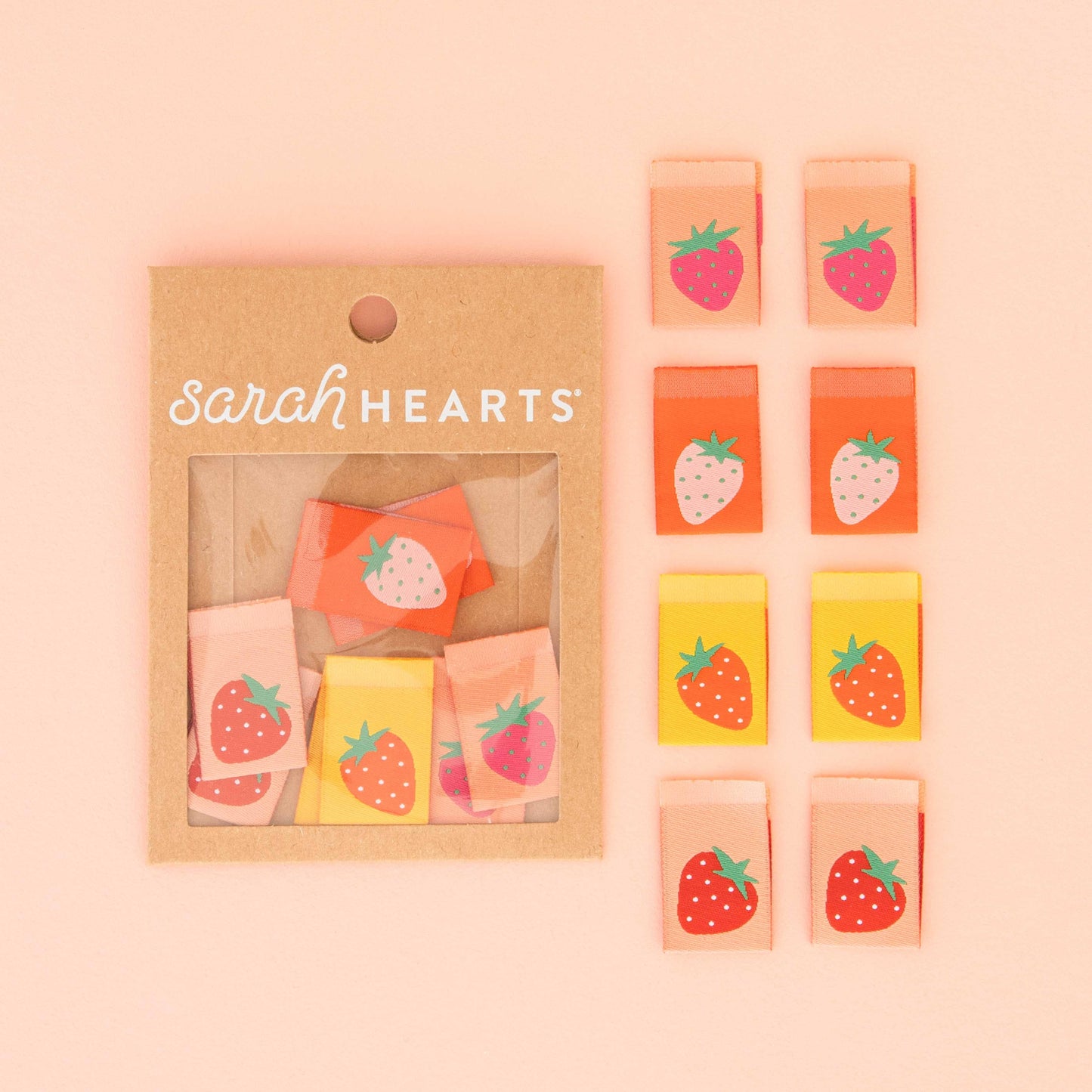 Sarah Hearts Labels, Strawberry Multipack