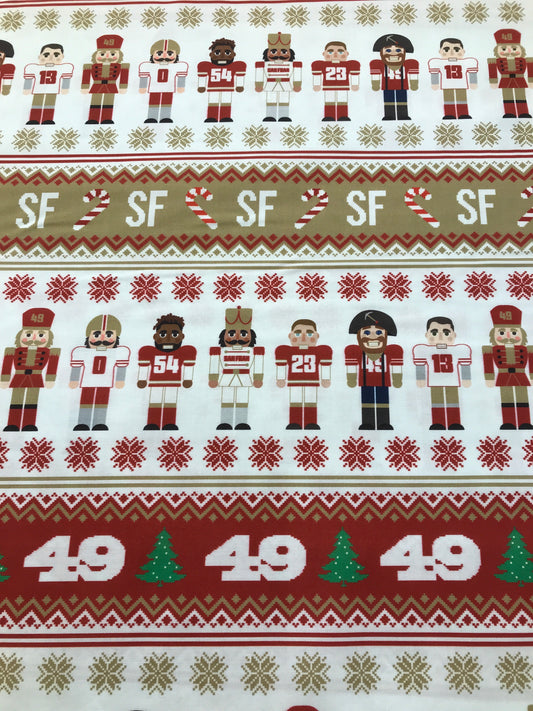 Cotton Sheeting, 49ers Holiday Print
