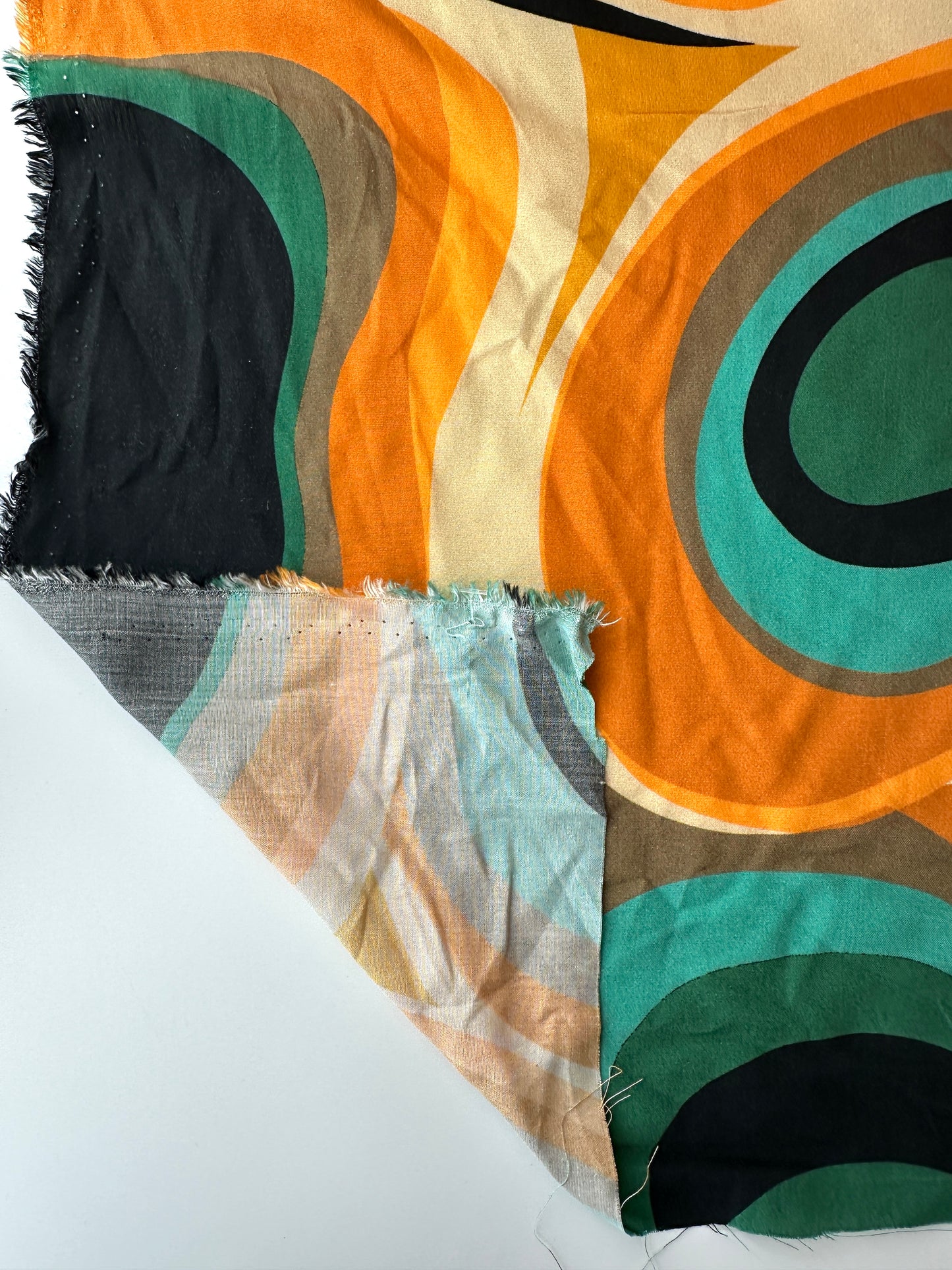 Viscose Challis, Free Form Print