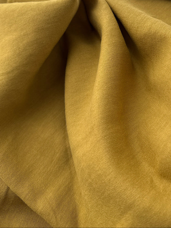 Linen/Organic Cotton Twill, Washed Finish - Pistachio