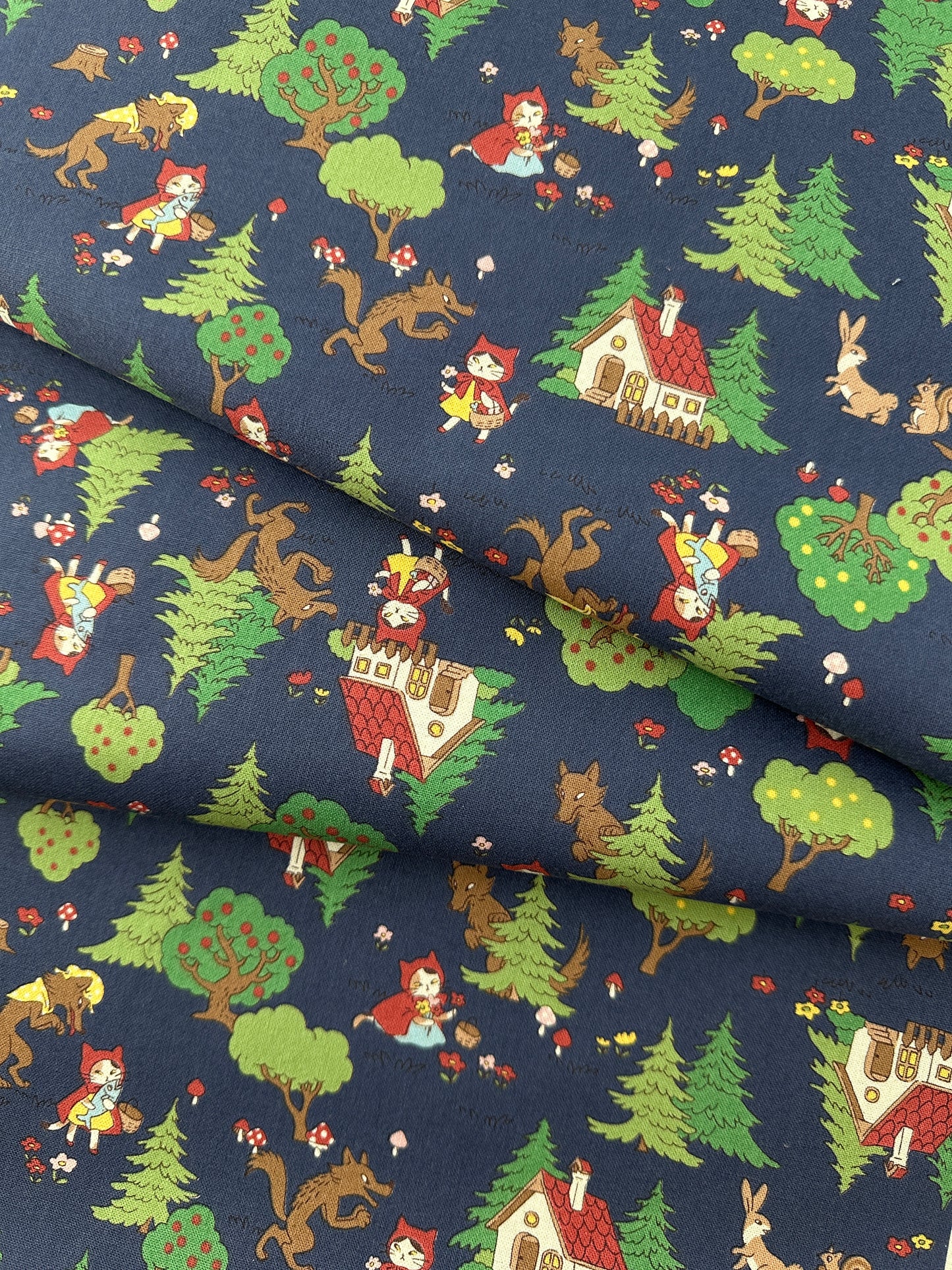 Kokka Cotton Sheeting, Chibi Petit - Little Red Riding Hood