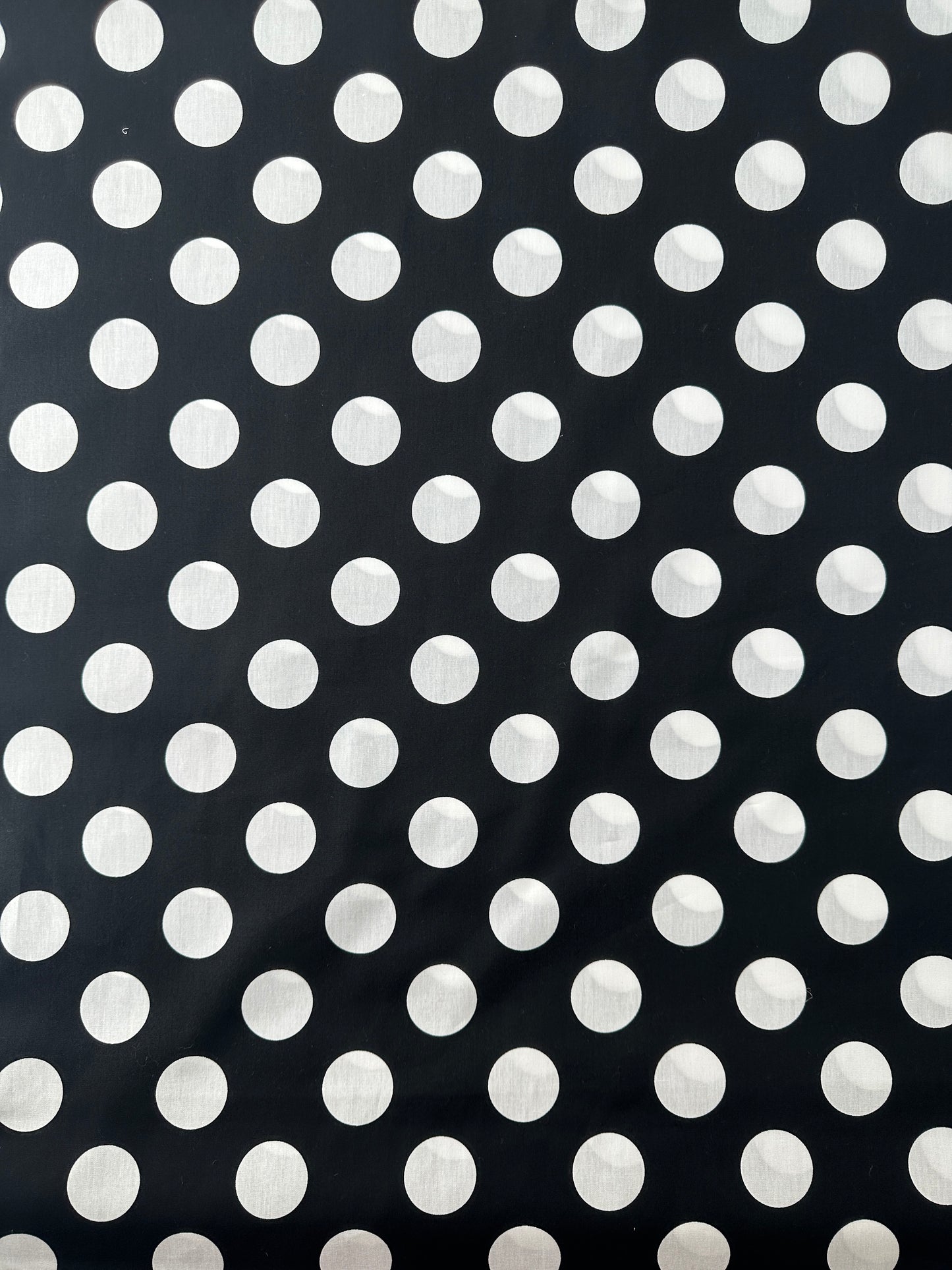 Japanese Cotton Broadcloth, Big Dots, Black & White