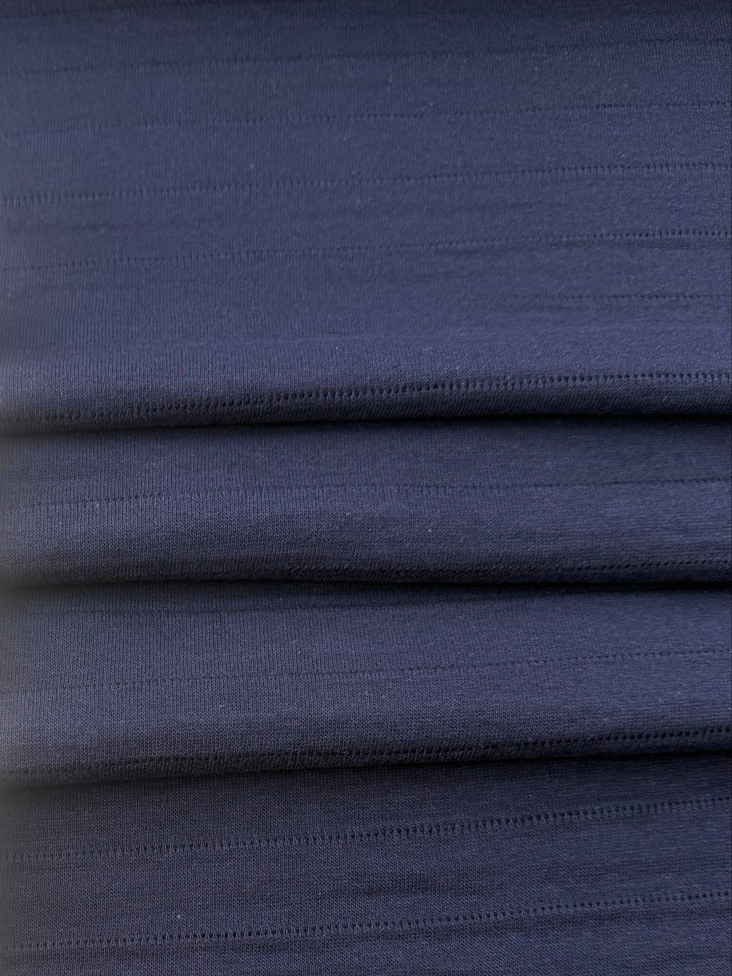 Cotton Single Jersey, Needlestitch, Navy, 200 gsm