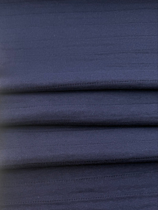 Cotton Single Jersey, Needlestitch, Navy, 200 gsm