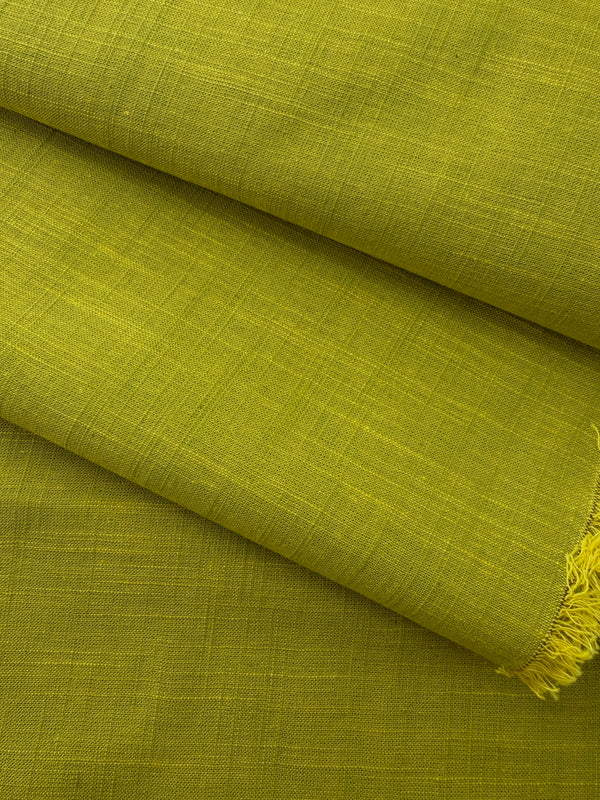 Cotton Handloom, Shot Cotton, Chartreuse