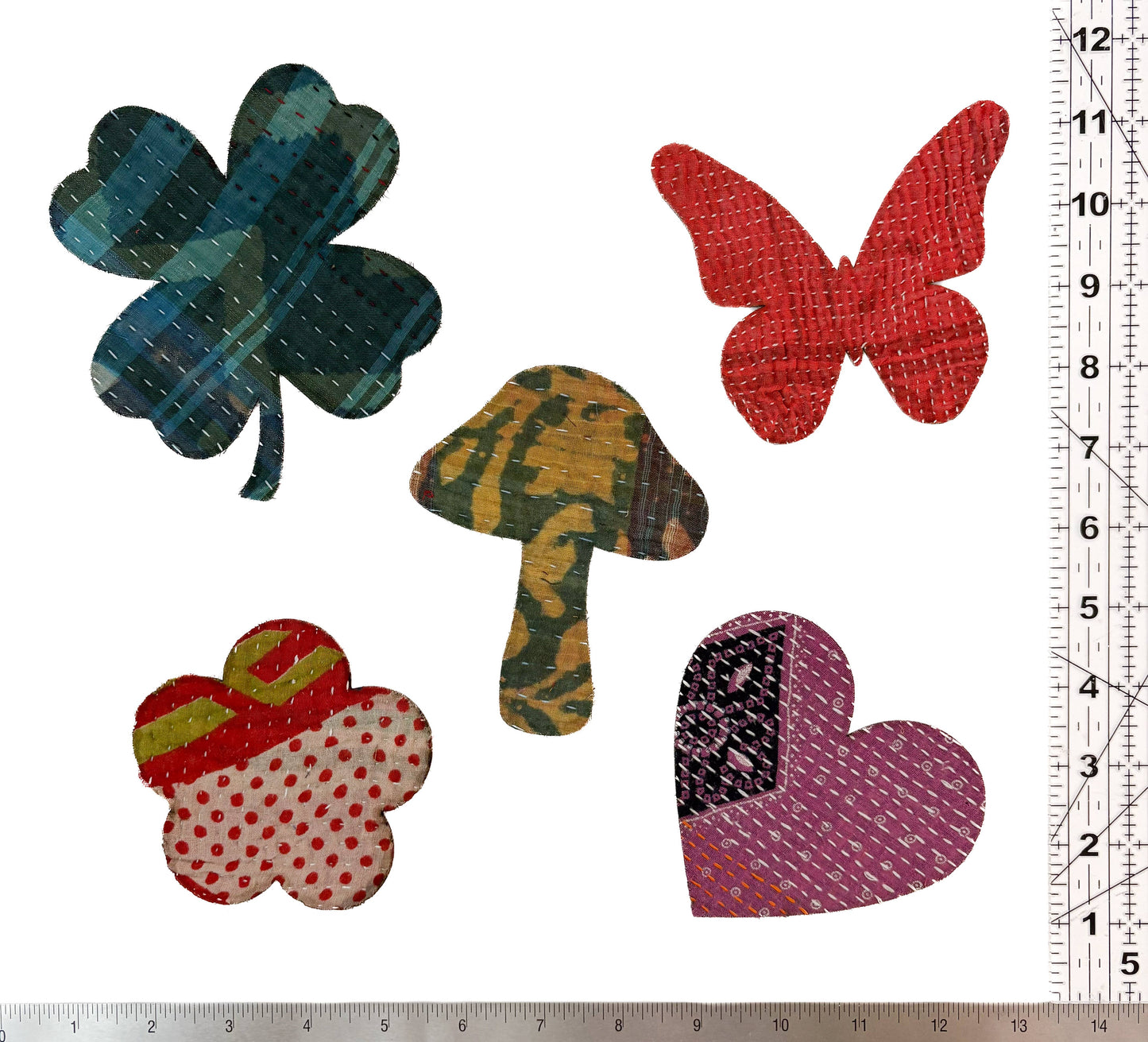 Iron-on Kantha Patches - Medium