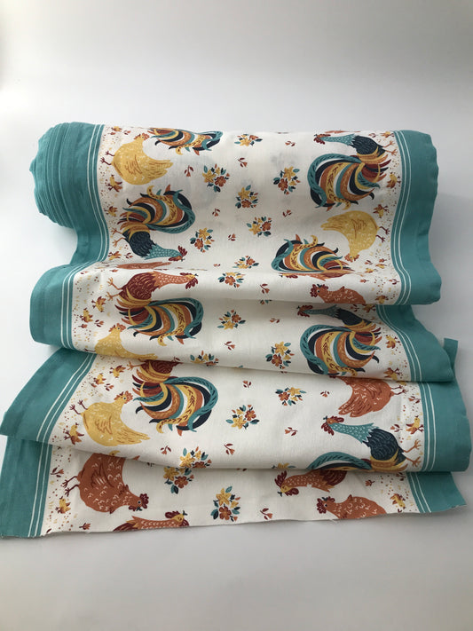 Cotton Toweling, Finished Sides – Ivory Plaid