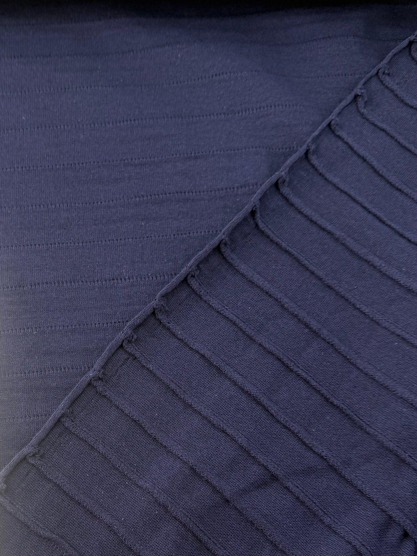 Cotton Single Jersey, Needlestitch, Navy, 200 gsm