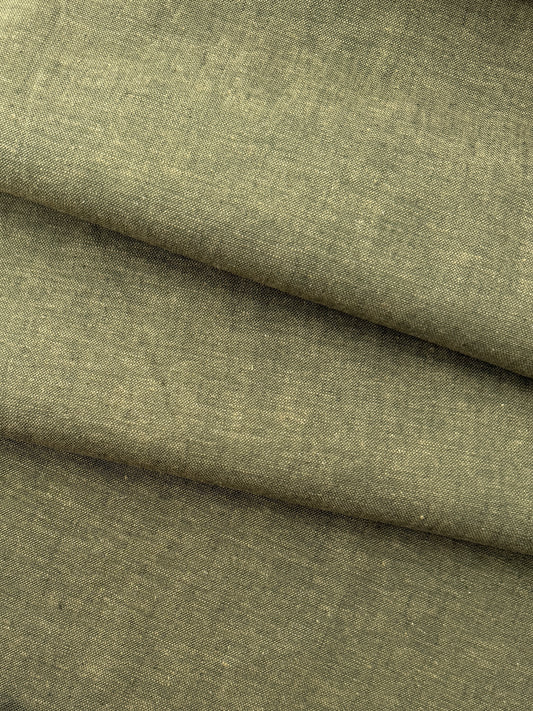 Linen/Cotton Sheeting, Yarn Dye – Dark Olive