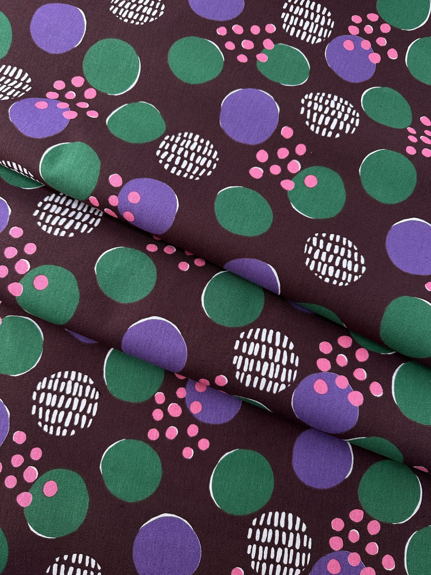 Kokka Fabrics, Canvas/Duck, Art Geome – Burgundy