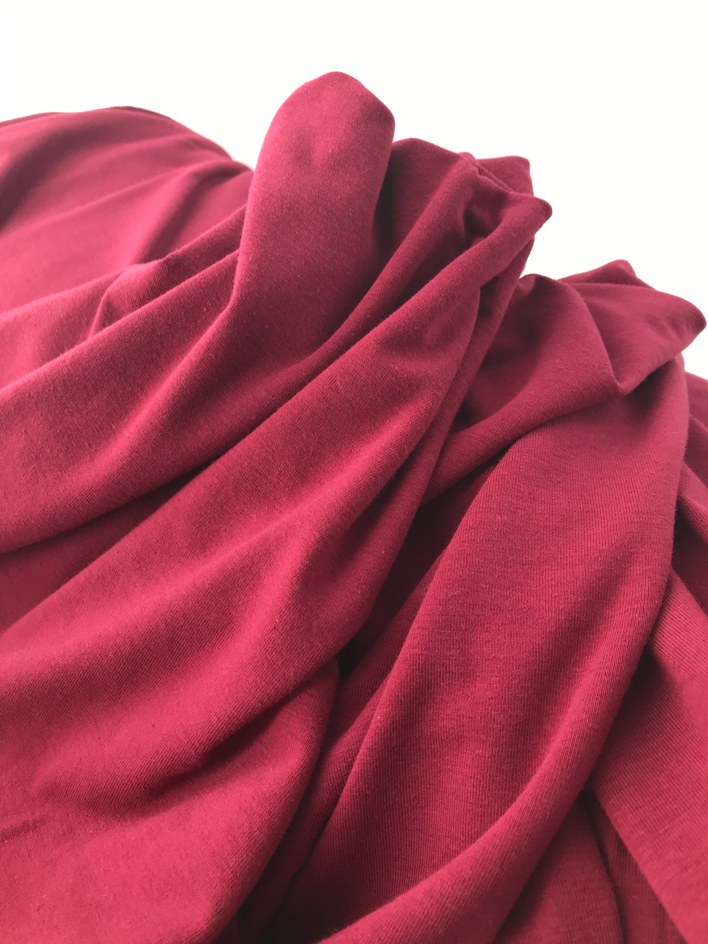 Cotton/Spandex Single Jersey, Lightweight – Burgundy