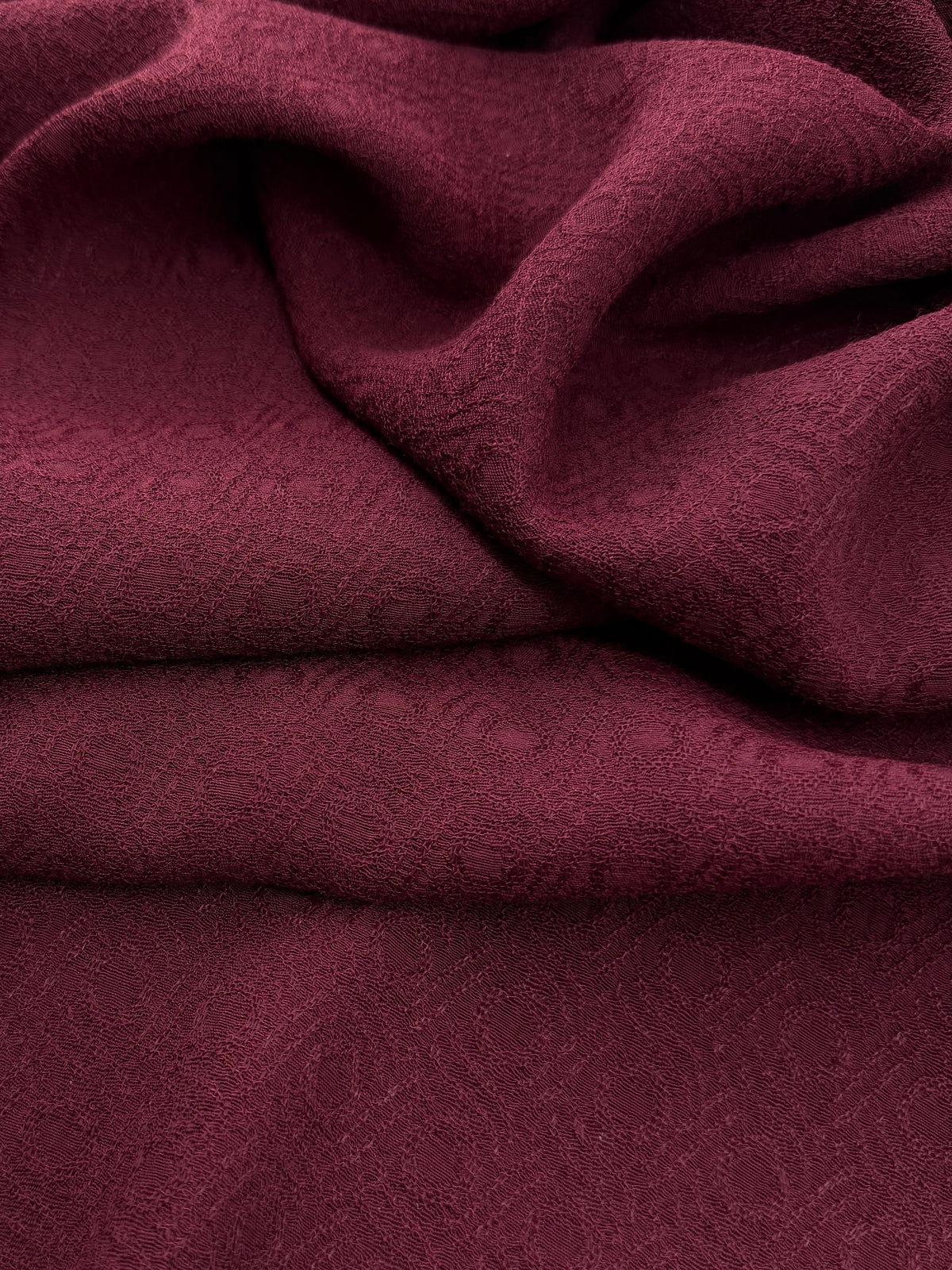 Rayon Jacquard, Cat's Eye - Burgundy