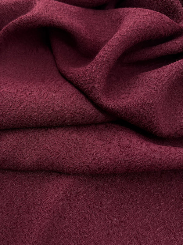 Rayon Jacquard, Cat's Eye - Burgundy