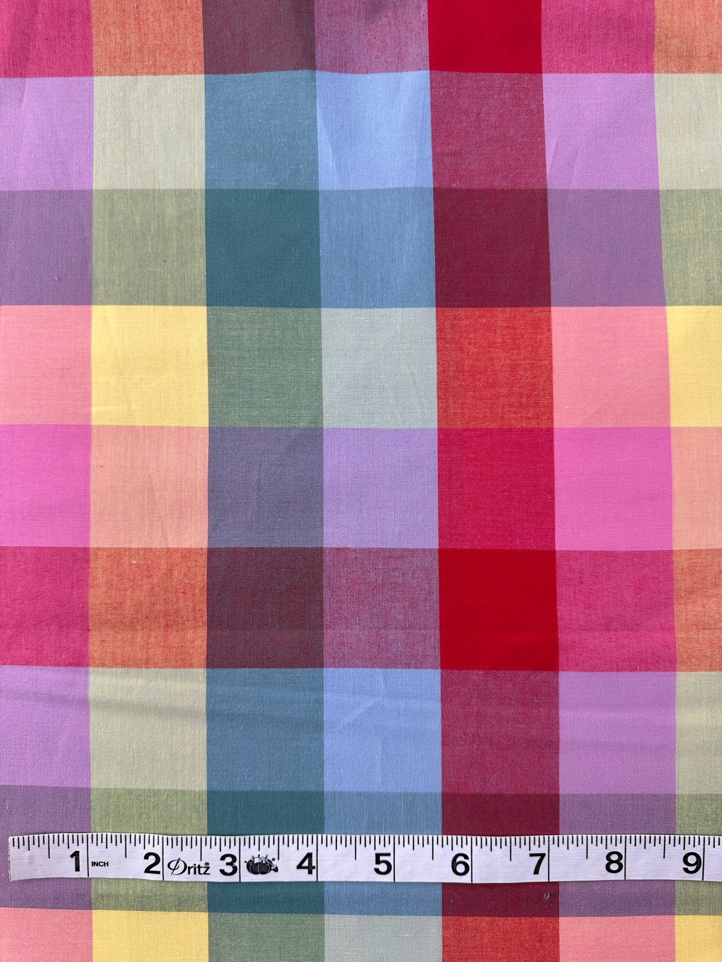 AGF Premium Cotton, Picnic Wovens, Large Plaid - Rainbow