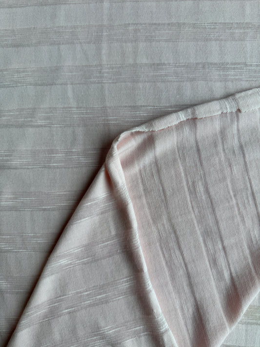 Rayon/Spandex Single Jersey Burnout Stripe, Bubblegum Pink, 200gsm