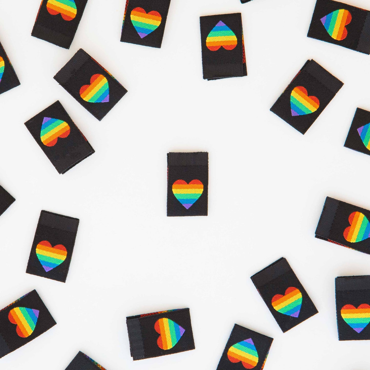 Sarah Hearts Labels, Pride Rainbow Heart