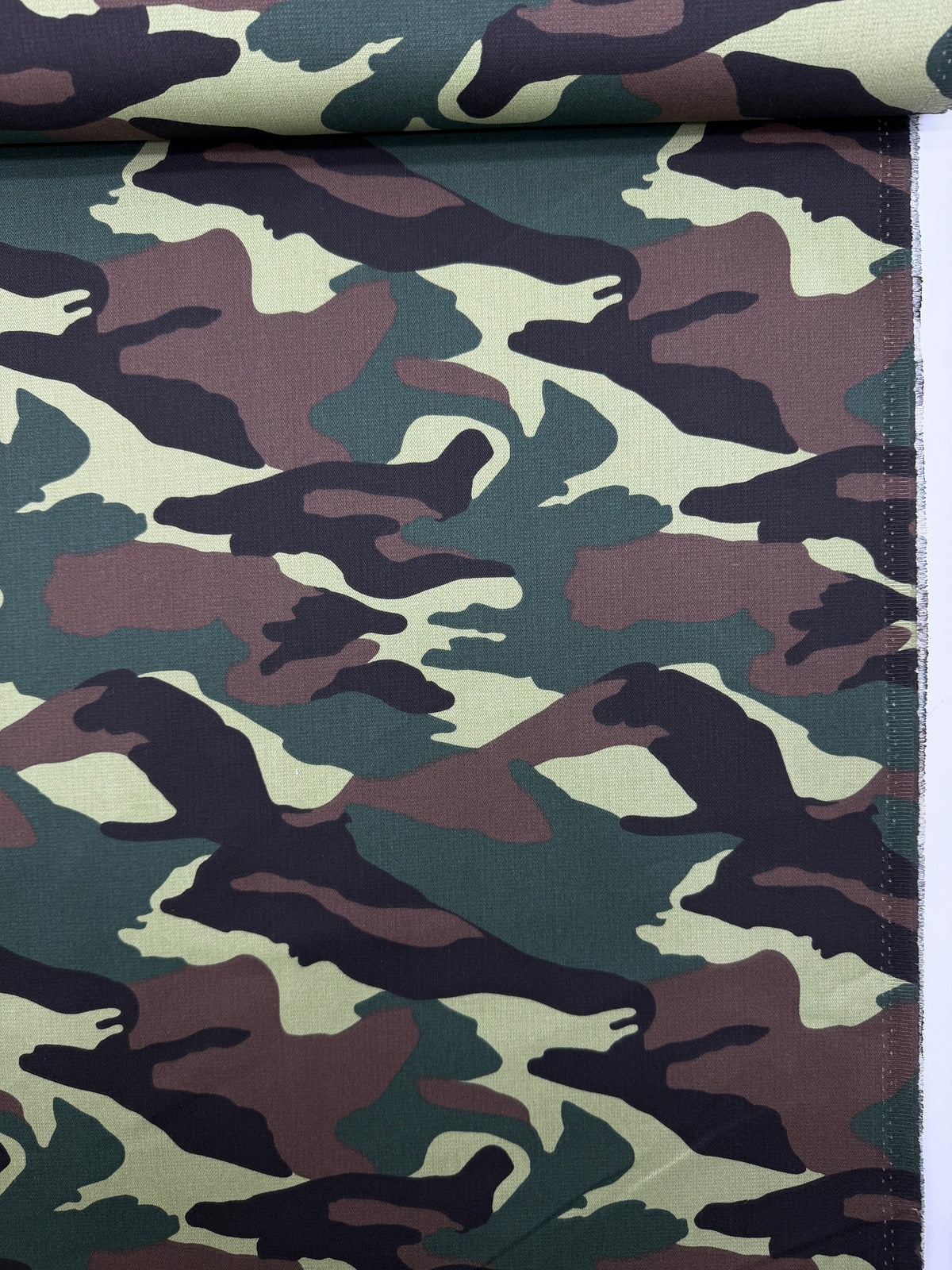 Cotton Micro Herringbone, Camouflage Print