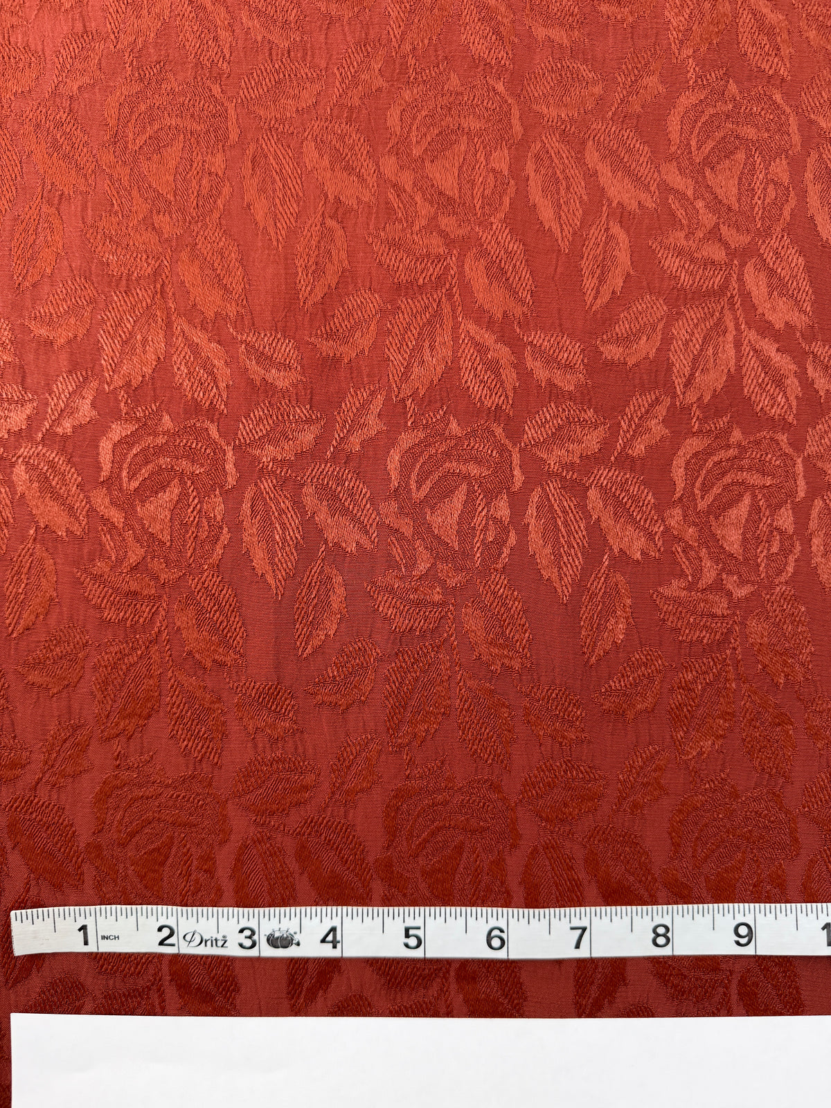 Rayon Jacquard, Floral Rust