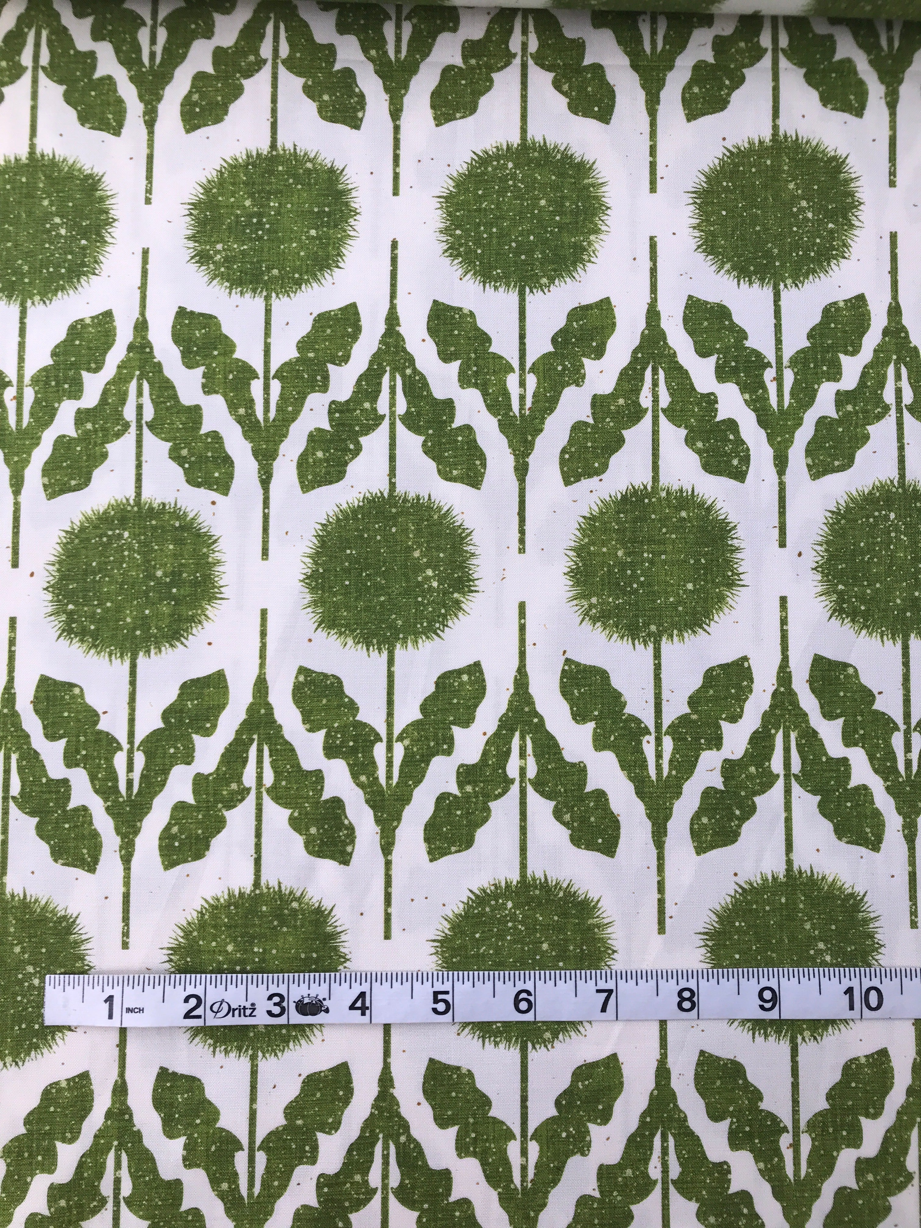 Cotton Sheeting, Wishflower Border Moss – Fiber Snob