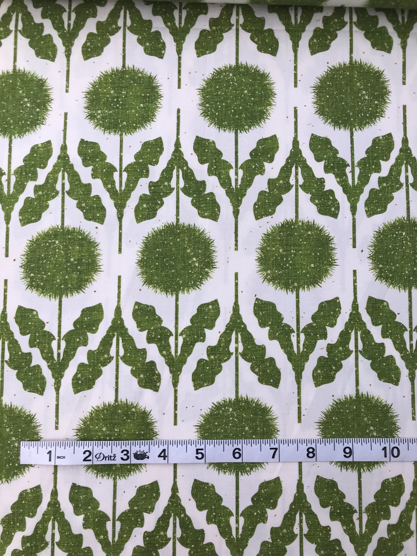 Cotton Sheeting, Wishflower Border Moss
