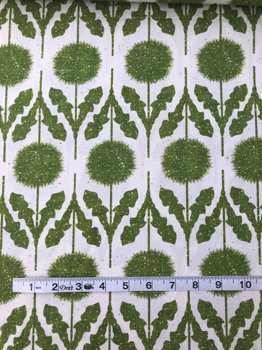 Cotton Sheeting, Wishflower Border Moss