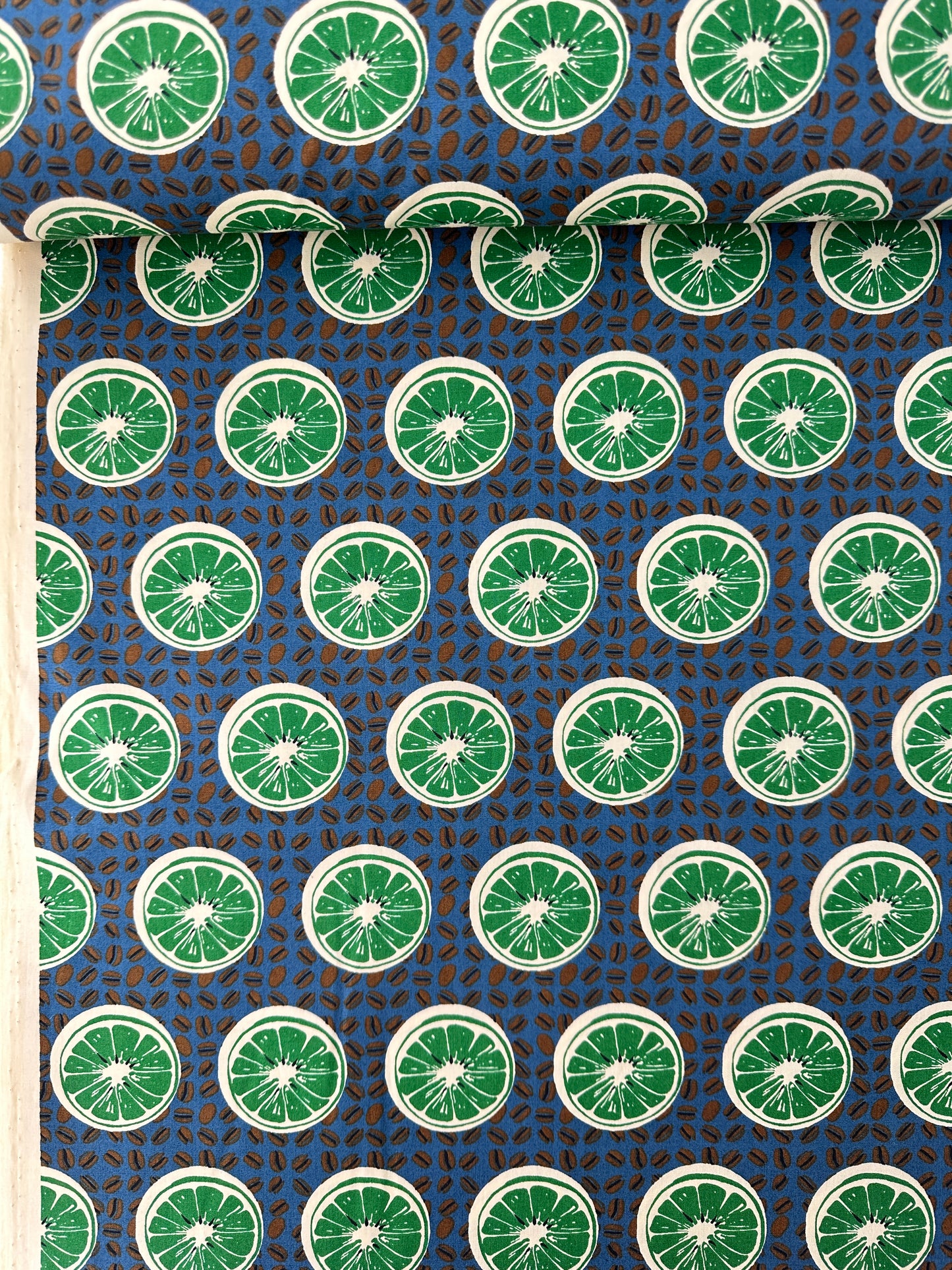 Sevenberry Cotton Poplin, Citrus Coffeebeans – Kelly Green