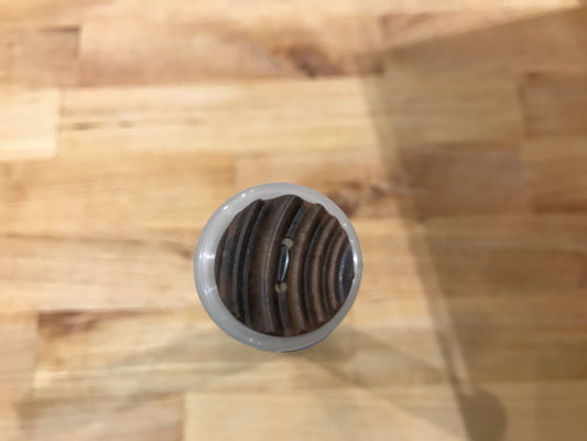 Brown Round Carved Wood 20mm
